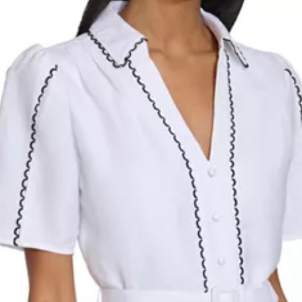 KARL LAGERFELD PARIS LINEN DRESS - Picture 5 of 6